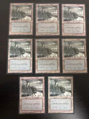 kwq1 58 沼/Swamp アイスエイジ 8枚 型番統ー まとめ 人気絵柄 基本土地 大量 ICE 英語版 EN MTG