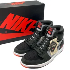 未使用品 NIKE ナイキ スニーカー スウェード エア ジョーダン1 エレメント ゴアテックスセメント グレー×ブラック×インフラレッド サイズUK9 箱付き