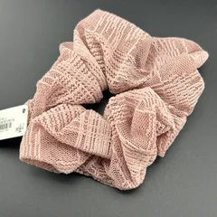 【新品】定価1320円 ヘアアクセサリー ヘアゴム シュシュ ピンク レディース 可愛い シンプル◆