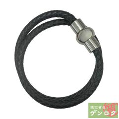 エルメス ゴリアテ ブレスレット ダークブラウン シルバー 腕周19.5cm 