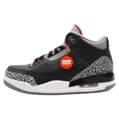 NIKE (ナイキ) 2011年製 AIR JORDAN 3 RETRO BLACK CEMENT エアジョーダン3 ブラックセメント ミドルカットスニーカー ブラック US10 136064-010