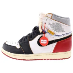 NIKE (ナイキ) ×UNION AIR JORDAN 1 RETRO HI NRG BV1300-106 ユニオン エアジョーダン1 ハイカットスニーカー ブラック/レッド/ホワイト US7.5/25.5cm