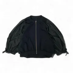 18k20 TOKUKO 1er VOL トクコプルミエヴォル ノーカラージャケット ブルゾン フルジップ ドルマンスリーブ○ レディース 女性用 9 ブラックu02tのサムネイル