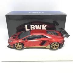 【中古】1/18 AUTOart LB-WORKS ランボルギーニ アヴェンタドール Limited Edition ハイパー・レッド/ゴールド・アクセント[69]