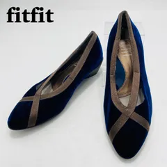 fitfit　フィットフィット　パンプス　ウェッジソール　Ｖカット　23.5　バイカラー