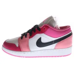 NIKE (ナイキ) GS AIR JORDAN 1 LOW エアジョーダン1 ローカットスニーカー レディース ピンク/ホワイト US5Y/23.5cm 553560-162