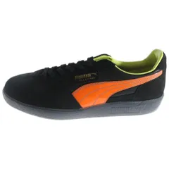 PUMA (プーマ) PALERMO MIJ KL SPORT パレルモ スウェードレザー ローカットスニーカー ブラック/オレンジ US8.5/26.5cm 402421-01