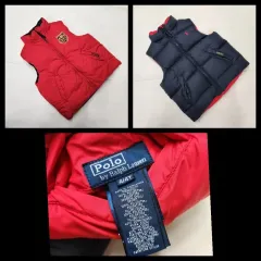正規品 POLO RALPH LAUREN ポロラルフローレン キッズ ダックダウン リバーシブル 양면 ダウン ベスト 4T