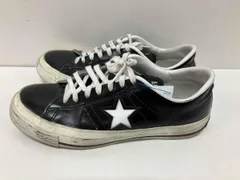 CONVERSE コンバース ALL STAR レザー ワンスター ブラック スニーカー US8 ブラック