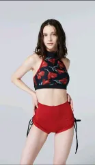 HOTなフラワーパターン ポールダンス ウェア 白