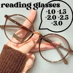 【+1.0+1.5+2.0+2.5+3.0】老眼鏡 丸メガネ 眼鏡 メンズレディース 透明 クリアブラウン ブルーライトカット 軽量 丸い ラウンドボストン型 丸型 シニアリーディンググラス おしゃれ リーディング シニアグラス スマホ パソコンPC 男性女性