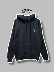 M/ VARZAR(バザール) バストロゴ フーディー Tシャツ ブラック /1120