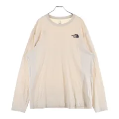 THE NORTH FACE (ザノースフェイス) COTTON BASIC L/S TEE コットン ロゴプリント ベーシック 長袖Tシャツ カットソー ベージュ NT7TN01C