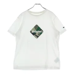F.C.R.B./F.C.Real Bristol/FCRB (エフシーアールビー/エフシーレアルブリストル) ×NIKE ナイキ カモ柄 フロントロゴプリントTシャツ 半袖クルーネックカットソー ホワイト 640479-100