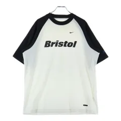 F.C.R.B./F.C.Real Bristol/FCRB (エフシーアールビー/エフシーレアルブリストル) ×NIKE ナイキ フロントロゴプリントゲームシャツ 半袖クルーネックカットソー ホワイト/ブラック