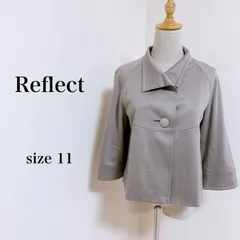 Reflect リフレクト アウター ジャケット 七分袖 グレー 11 レディース 古着 匿名配送 送料無料 【j4-479】
