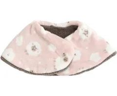 [エンプティオ] モフモフ モコモコ マフラー ストール レディース プレゼント おしゃれ ネックウォーマー ボタン付き ショール 防寒 ブランケット ポンチョ エスニック ファー ギフト 軽量 ミニ コンパクト スカ [ひつじピンク] [Free Size]