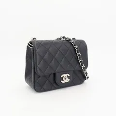 シャネル CHANEL  ミニマトラッセ キャビアスキン シングルフラップ シングルチェーンバッグ