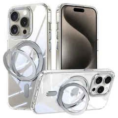 MagSafe対応 ケース アイフォン14 プロ スタンド機能 用 OURJOY スマホケース 米軍規格取得 耐衝撃 Pro カメラレンズ保護 あいほん14 Pro 14 半透明 携帯ケース ワイアレス充電 iPhone ストラップホール付き  クリア