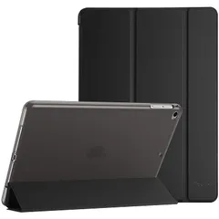 ブラック - スタンド機能 TPUバックカバー スマートケース ３つ折り 保護カバー 1 2 Air iPad iPad 2017 5世代 2018/ 6世代 ケース、iPad 9.7 ProCase