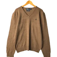 古着 ラルフローレン Ralph Lauren POLO by Ralph Lauren Vネック ラムウールニットセーター メンズXL相当/eaa601923