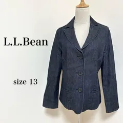 L.L.Bean エルエルビーン アウター テーラードジャケット デニム シングル カジュアル 13 レディース 古着 匿名配送 送料無料 【j10-485】