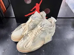 NIKE WMNS AIR JORDAN 4 RETRO SP OFF WHITE SAIL/MUSLIN-WHITE-BLACK CV9388-100 ﾅｲｷ ｴｱｼﾞｮｰﾀﾞﾝ ｵﾌﾎﾜｲﾄ 27.5cm 鑑定済