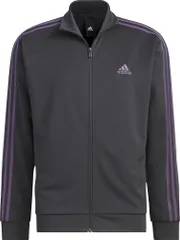 アディダス adidas スリーストライプス レギュラーフィット ダブルニット トラックトップ ジャケット トラックジャケット トラックトップ ジャージ ジム スポーティー  BXF58 IK7329 カーボン/シャドーバ