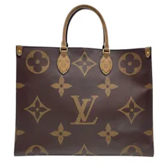 ルイ・ヴィトン LOUIS VUITTON オンザゴーGM M44576 ブラウン モノグラム ジャイアント・リバース レディース トートバッグ