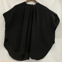 ENFOLD/エンフォルド/半袖シャツ・ブラウス/マント風プルオーバー/ブラック/300GA230-0320/サイズ38