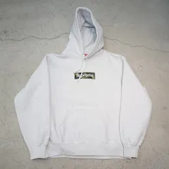 美品 23AW Supreme シュプリーム Box Logo Hooded Sweatshirt Ash grey camo ボックス ロゴ スウェット シャツ パーカー 迷彩灰M本物317P♪