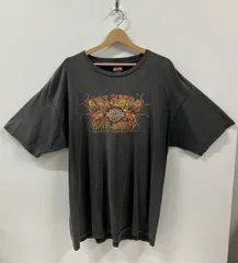 harley davidson ハーレーダビッドソン ファイアープリント 傷や汚れ有 半袖Tシャツ サイズ不明 傷 汚れ 色褪せ有り