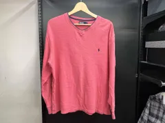 POLO RALF LAUREN ポロ ラルフローレン/長袖Tシャツ Vネック/サイズ L ピンク 