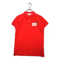 中古 レディース ジャックバニー Jack Bunny!! 半袖ポロシャツ 2(L) オレンジ ストレッチ 鹿の子