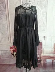 NICE CLAUP　総レース ロング ワンピース エレガント　普段着　イベント　お出掛け　おしゃれ