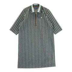 サイズ：M KAPPA GOLF カッパゴルフ  ハーフジップ 半袖ニットワンピース 総柄 ブラウン系 [240101567455] ゴルフウェア レディース ストスト