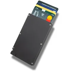 [Sorave] 引っかからない フラットデザイン クレジットカードケース スキミング防止 磁気防止 スライド式 スリム カードケース (ブラック) [ブラック]