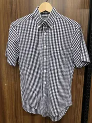 Gitman Brothers / ギットマンブラザーズ ギンガムチェック 縮緬 T 半袖シャツ サイズS