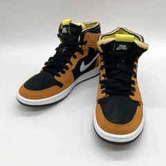 NIKE ナイキ スニーカー AIR JORDAN 1 HIGH ZOOM MONARCH ORANGE CT0978-002 エアジョーダン1 25.5cm オレンジ ブラック 靴 B15274◆
