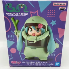 未開封　初音ミク　ガンダム45周年×初音ミク　フィギュア　ザクぐるみ　初音ミクVer.　プライズ　バンダイ　バンダイナムコ　バンプレスト　（ME27-2901）