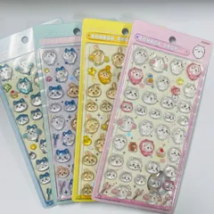 ★第一弾・4種セット★ちいかわ ボンボンドロップシール　ちいかわ・うさぎ・ハチワレ・みんな柄の4種類まとめ売り　サンスター文具 BONBON DROP SEAL chiikawa