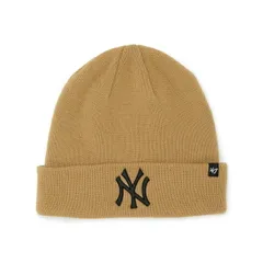 [即納]47BRAND ニューヨーク・ヤンキース 47 CUFF KNIT RAISED LOGO 47 CUFF KNIT カフニット カーキ 茶  47ブランド MLB ハット キャップ 帽子 メンズ 男性 レディース 女性 ワンサイズ フリーサイズ