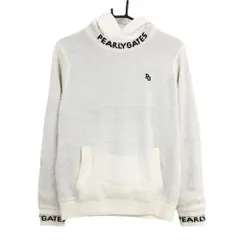 【美品】パーリーゲイツ 3WAYツインセーター 白 ニット ボーダー編み アウター裏地付 レディース 2(L) ゴルフウェア PEARLY GATES