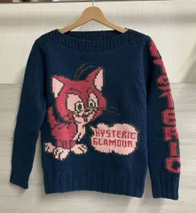 【鬼レア】ヒステリックグラマー☆ヒスガール ジップアップカウチンセーターM HYSTERIC GLAMOUR - VIXEN GIRL編込 カウチン / ブラック | Tempt