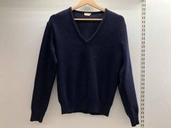 ACNE STUDIOS 起毛 ウールニット Vネック ネイビー リブ アクネ - メルカリ