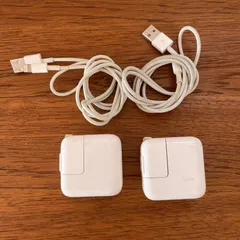 中古［2個セット］Apple純正　iPad 充電器/ACアダプター・ケーブル