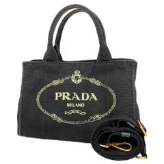 プラダ(Prada) プラダ ハンドバッグ カナパ キャンバス ブラック  2wayバッグレディース