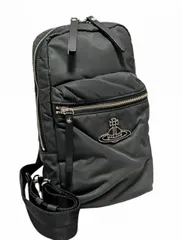 ヴィヴィアンウエストウッド ボディバッグ スリングショルダー VWH331 グレー  斜め掛け クロスボディ ショルダーバッグ  エナメルORB メタル製 オーブ  メンズ レディース  Vivienne Westwood  