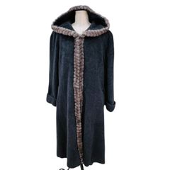 大きいサイズ Leilian レリアン ミンクファー フードロングコート 日本