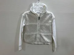 MONCLER モンクレール ボア付きスウェットパーカー デザイン前開きパーカー モコモコ付き前開きパーカー 白 10 anni 140cm 秋冬